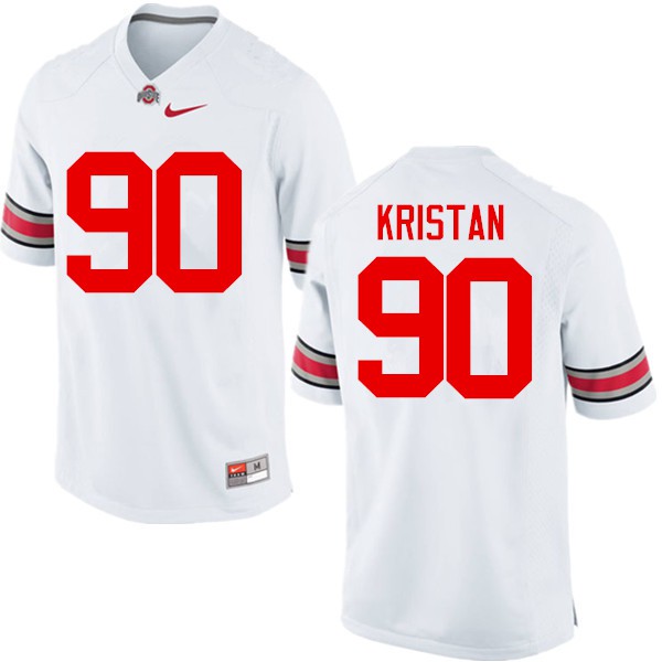 Ohio State Buckeyes #90 Bryan Kristan Men Player Jersey White OSU22162